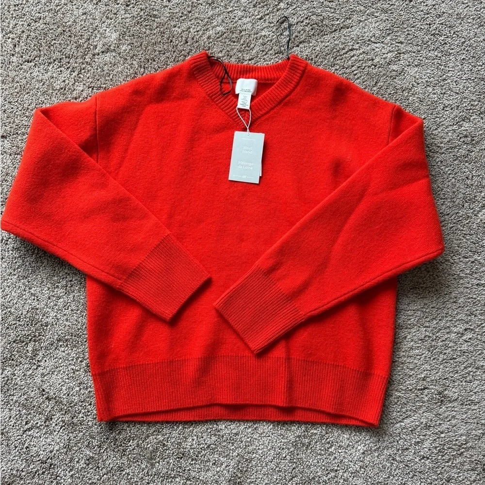 H&M Premium Wool Blend Vibrant Red Women's Sweaters NWT Szs‎ (XS & S )